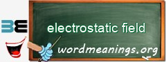 WordMeaning blackboard for electrostatic field